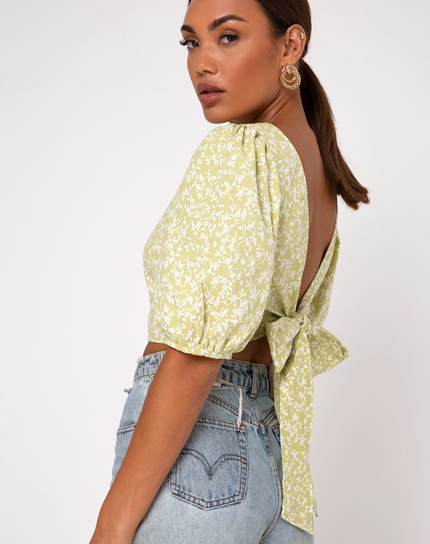 Immagine di Bija Crop Top in schiuma di menta botanica