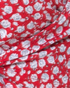 Rosa ditsy rosso e argento