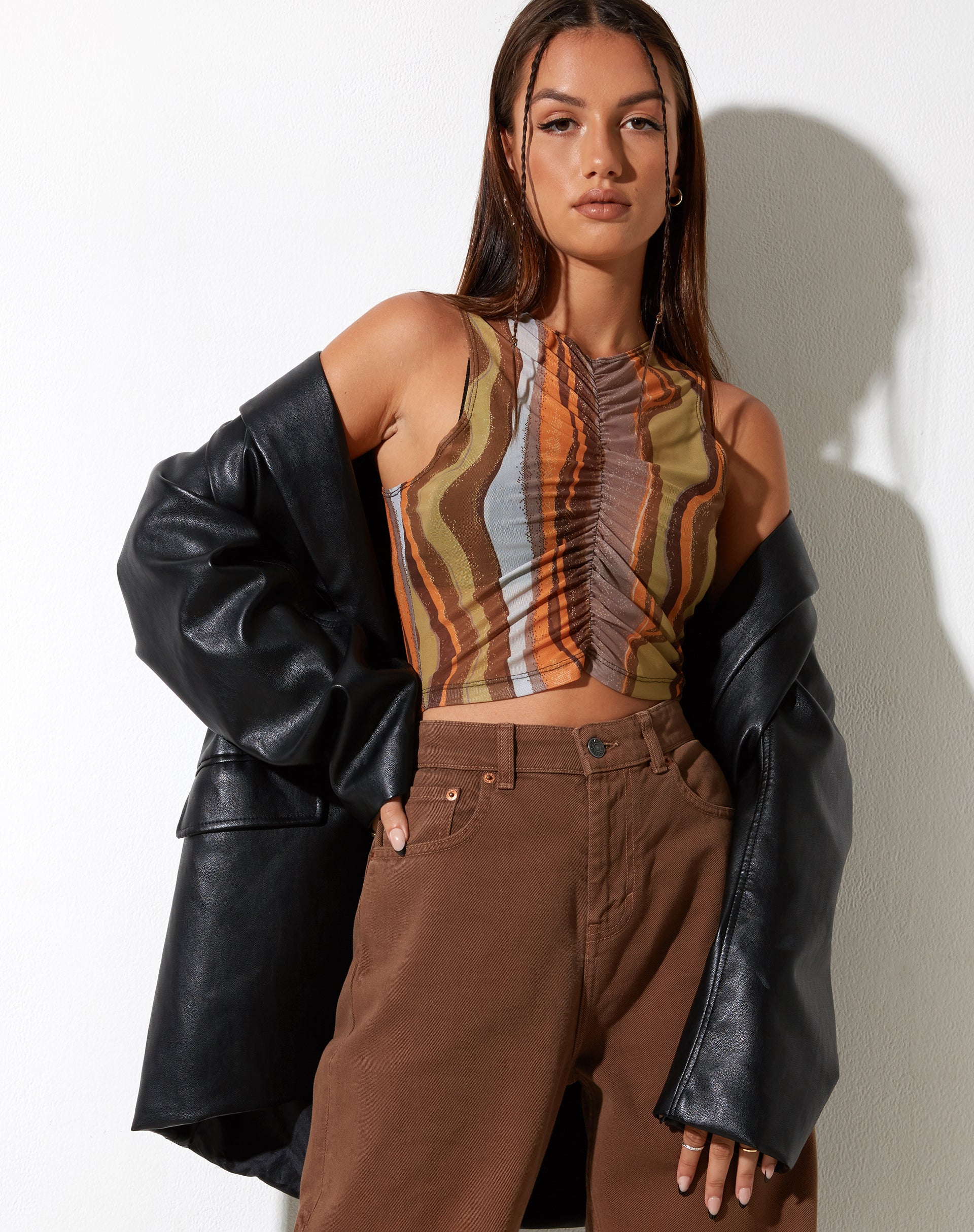 Immagine di MOTEL X IRIS Birka Gilet Top in Earthy Gradient
