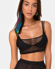 Immagine di Blink Crop Top in Crystal Net Nero