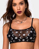 Immagine di Blink Crop Top in Over The Moon nero con glitter