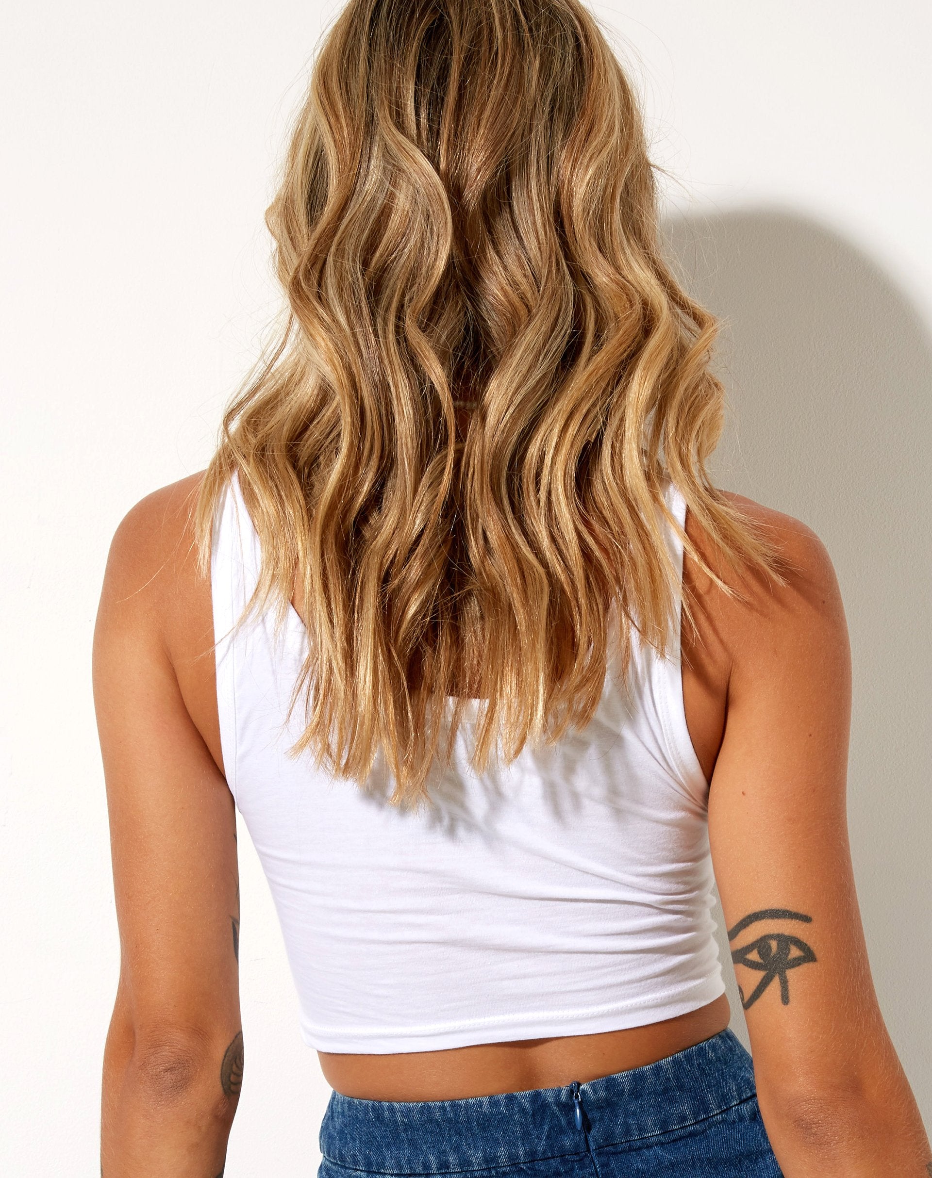 Immagine di Blois Crop Top in bianco 2 Cute 4 U