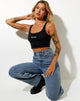 Immagine di Blois Crop Top in lycra nero Paradise Embro
