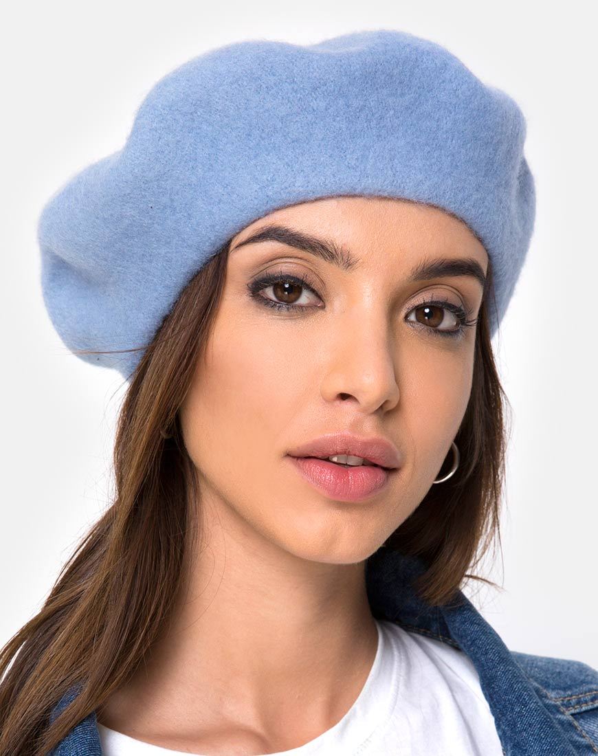 Berretto in lana blu