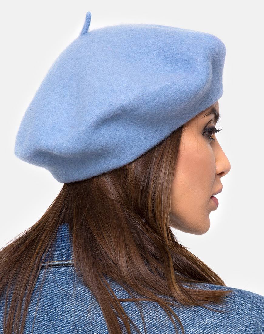 Berretto in lana blu