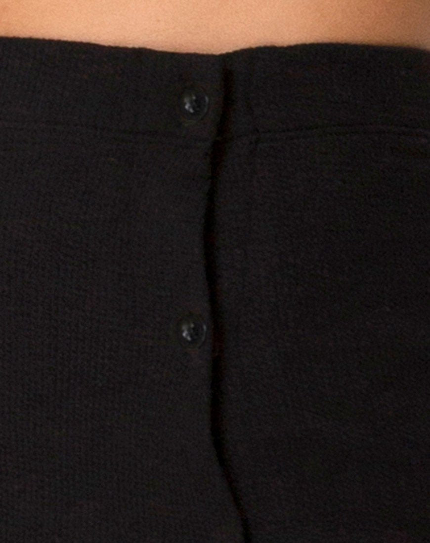 Immagine di Bobbin Midi Skirt in Black Rib