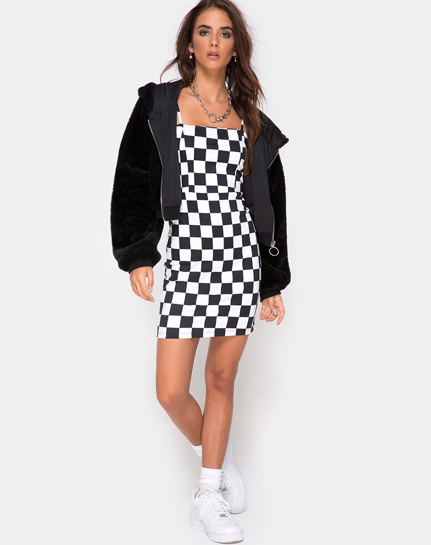 Immagine di Boco Dress in Check Board Medium B/N