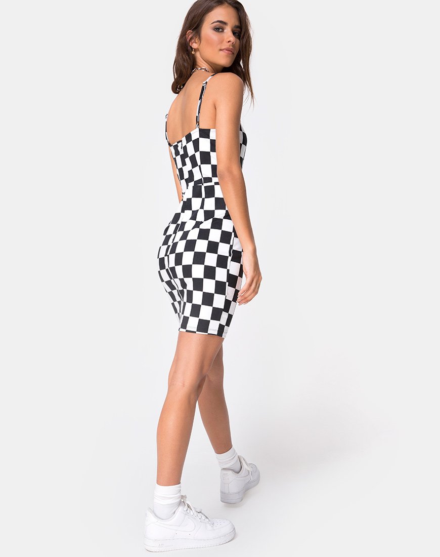 Immagine di Boco Dress in Check Board Medium B/N