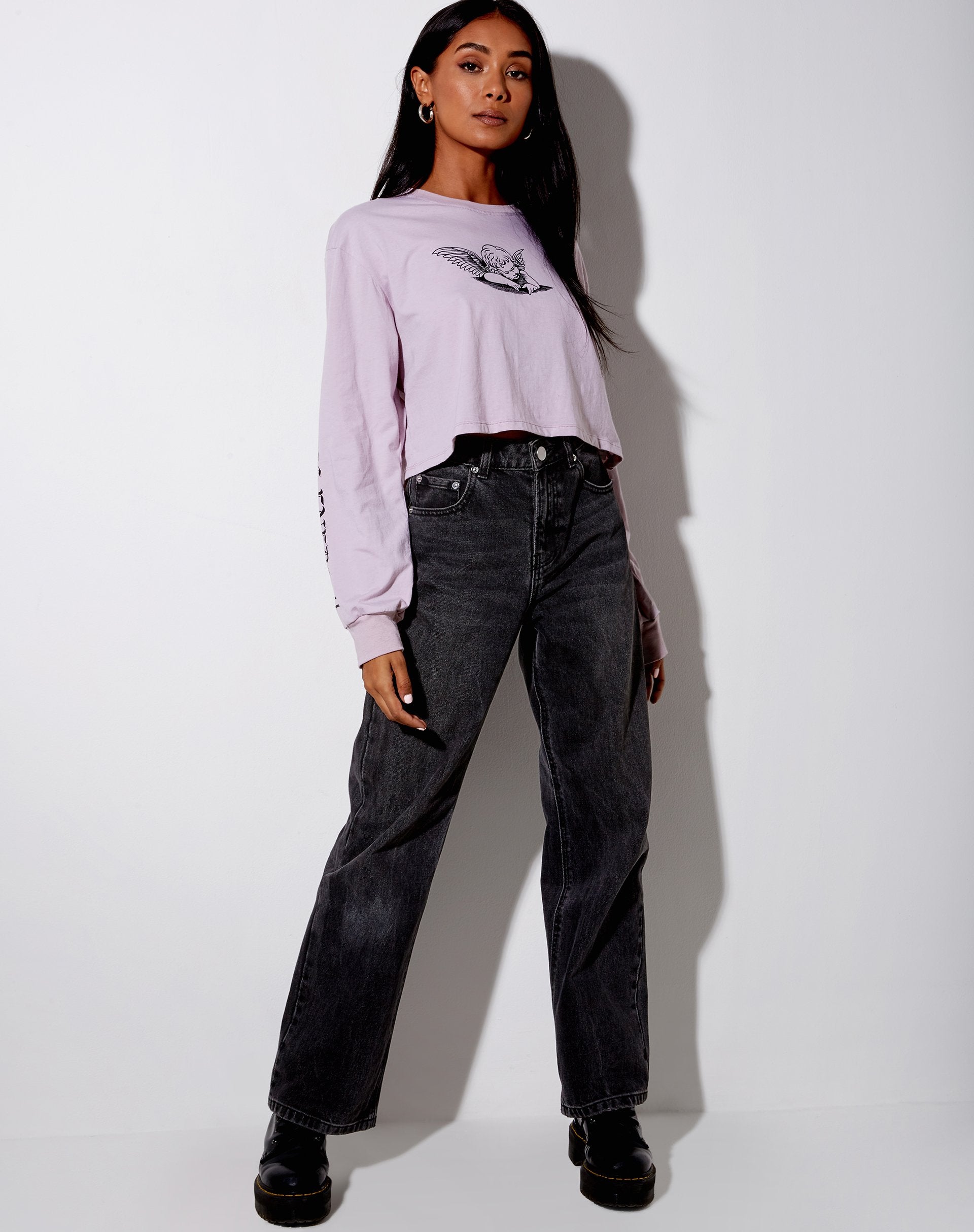 Immagine di Boli Crop Tee in Viola Angelo Angel Energy