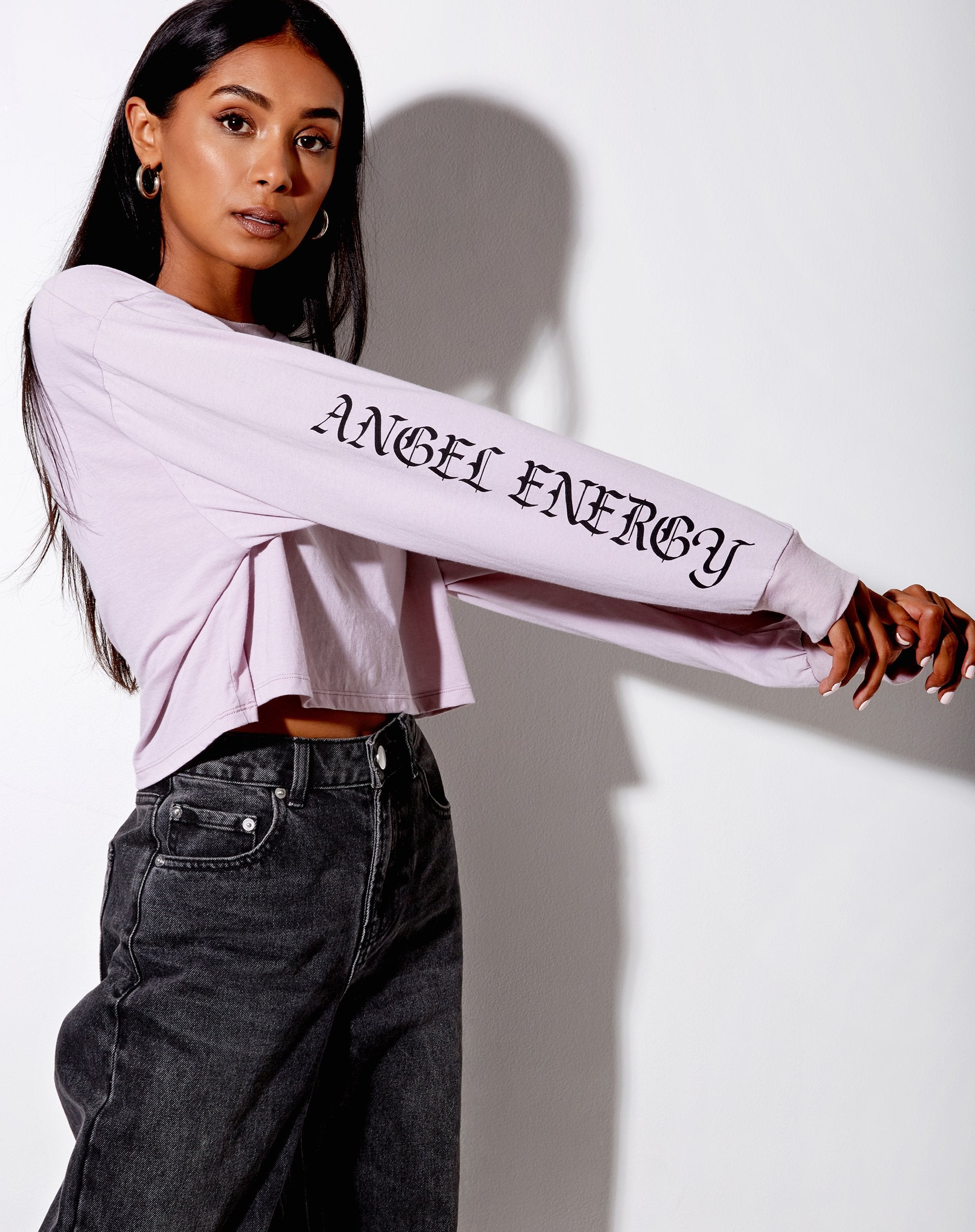 Immagine di Boli Crop Tee in Viola Angelo Angel Energy