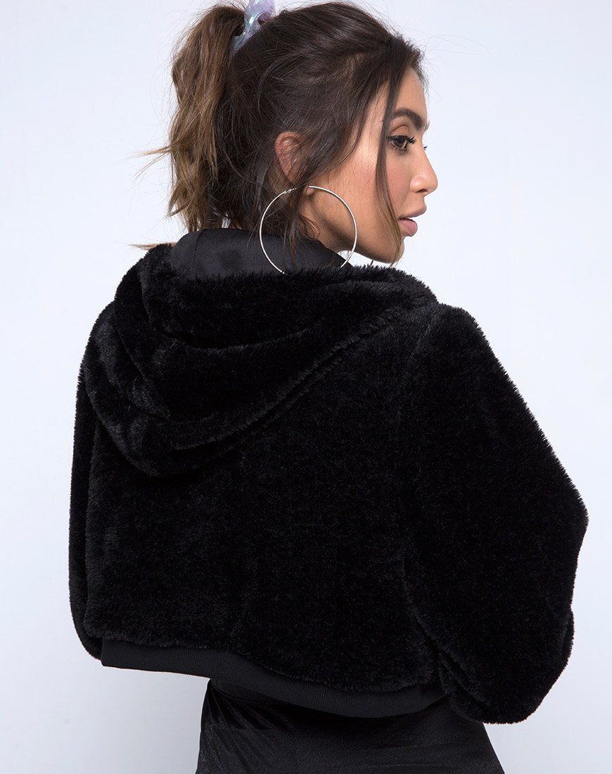Immagine di Bomb Hoody in Fur Zip Nero