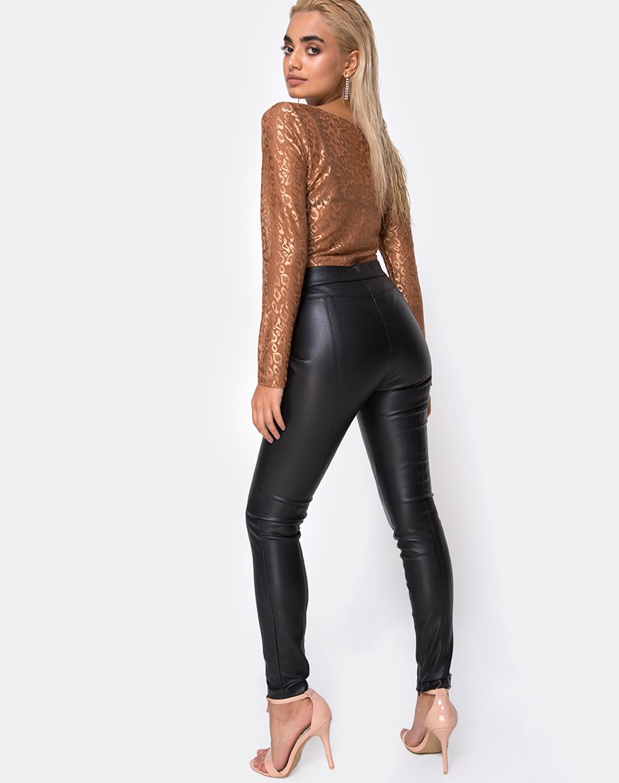 Immagine di Bon Top in Leopard Sheen Net Caramel