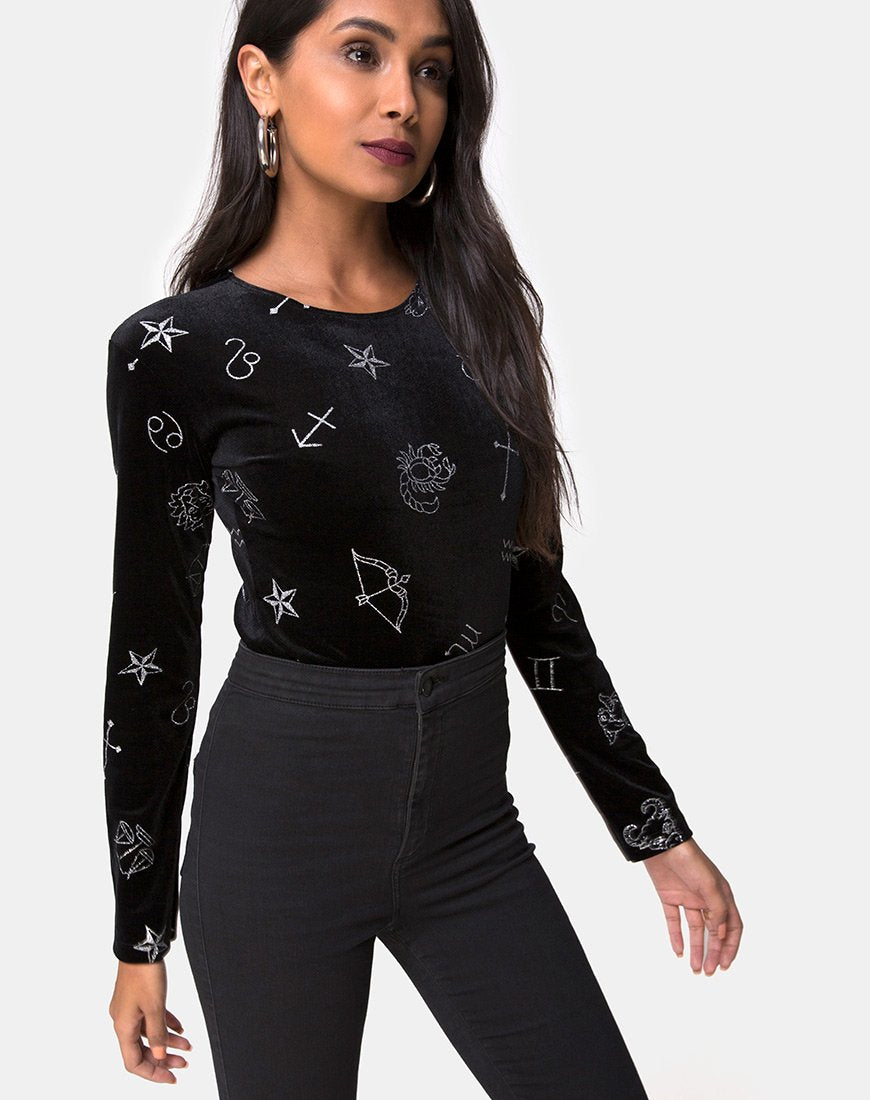 Immagine di Bonella Corpetto in velluto nero medio Astro Glitter