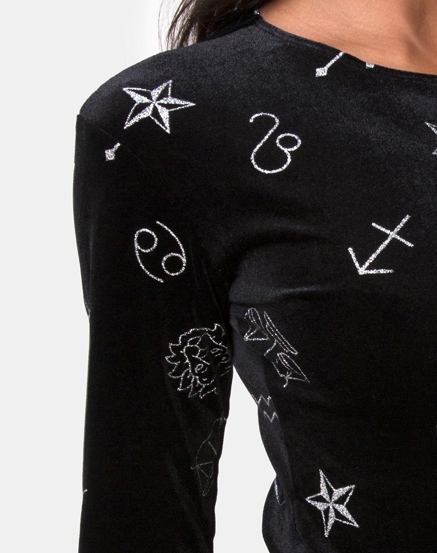 Immagine di Bonella Corpetto in velluto nero medio Astro Glitter