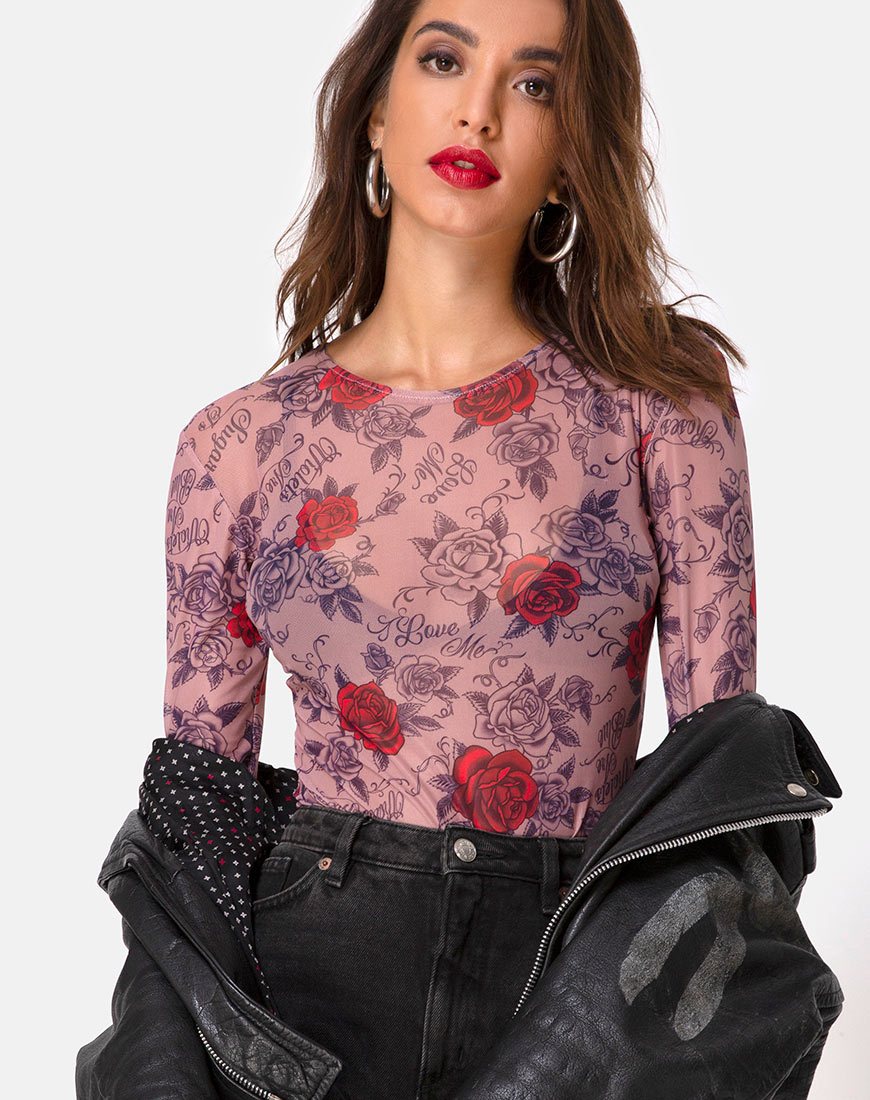 Corpetto Bonella in maglia rossa Roses Are Red