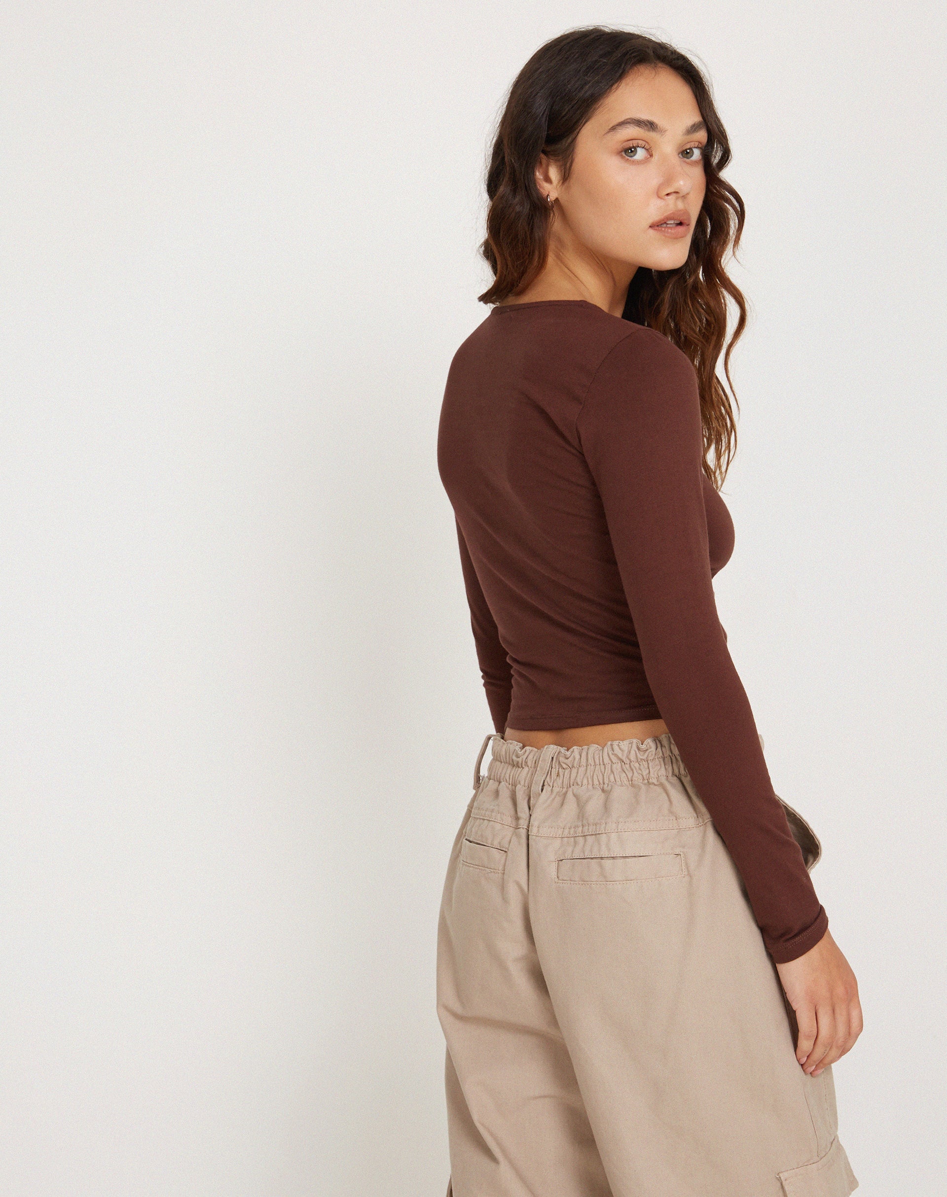 immagine di Bonja Top a maniche lunghe in Seal Brown