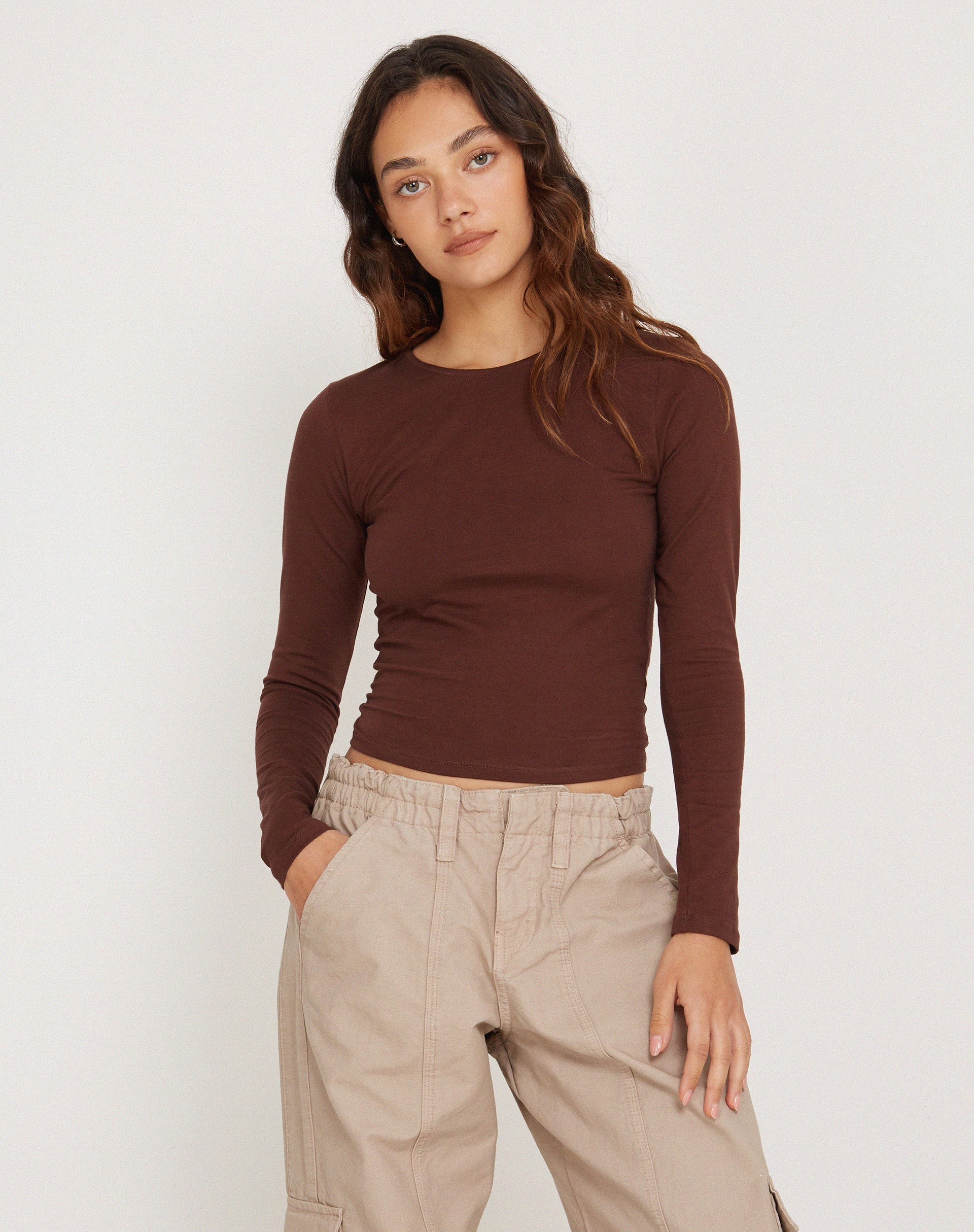 immagine di Bonja Top a maniche lunghe in Seal Brown