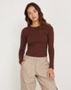 immagine di Bonja Top a maniche lunghe in Seal Brown