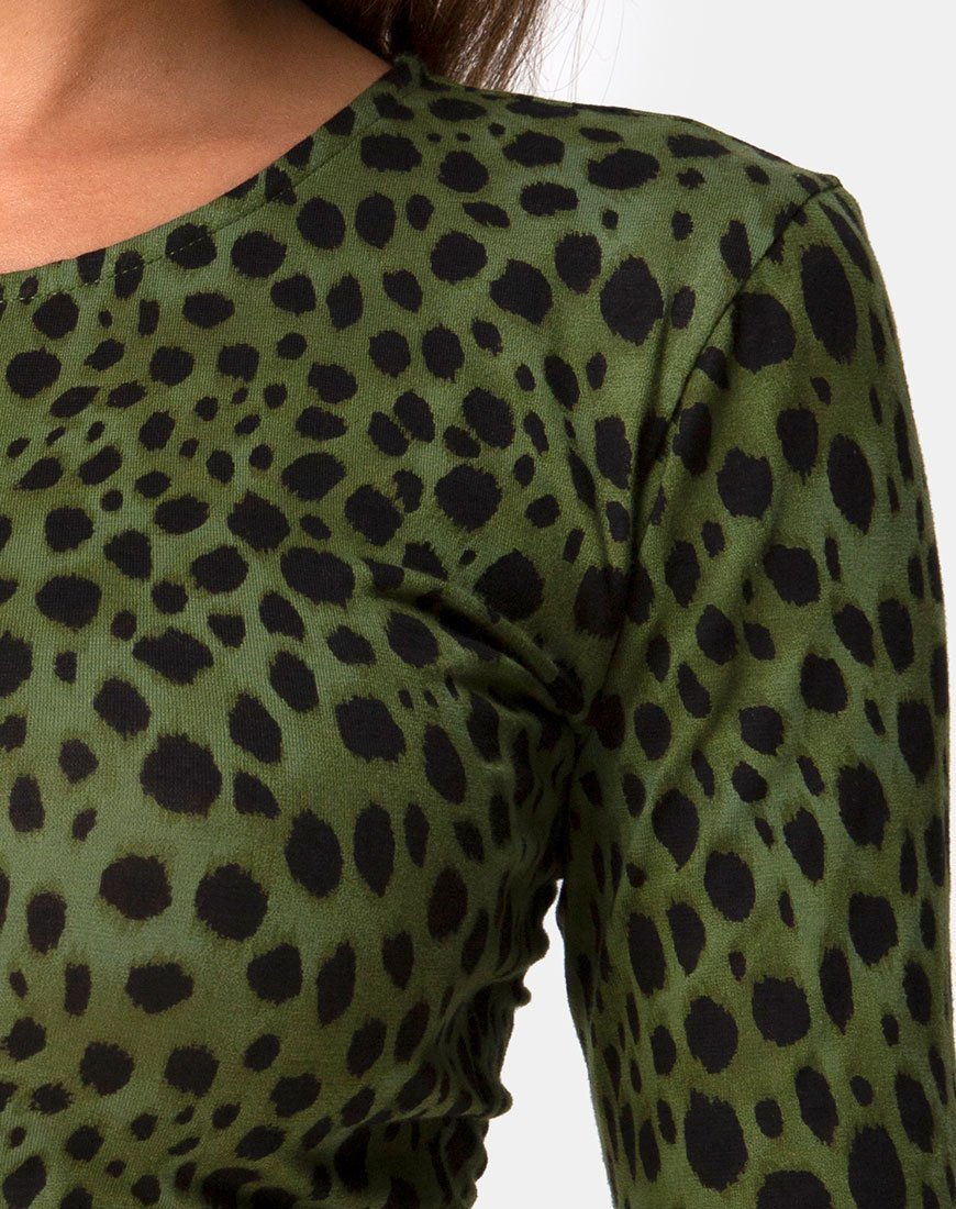 Immagine di Bonnie Crop Top in Cheetah Khaki