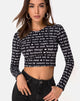 Immagine di Bonnie Crop Top in nero Love At First Swipe