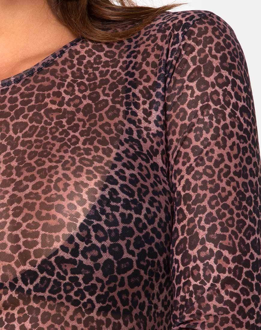 Immagine di Bonnie Crop Top in maglia leopardata Rar
