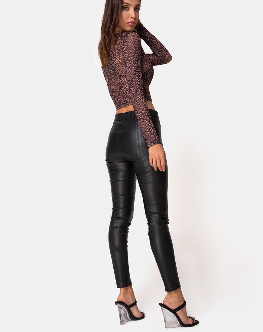 Immagine di Bonnie Crop Top in maglia leopardata Rar