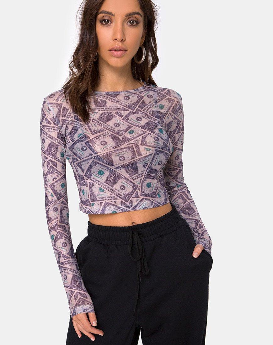 Immagine di Bonnie Crop Top in Dollar Bill