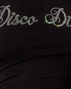 Crepe nero con diamanti a caldo