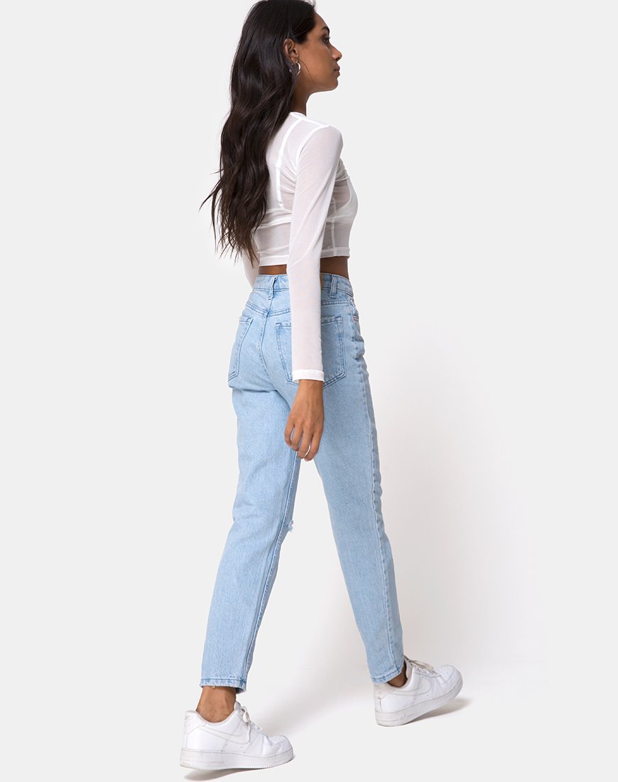 Immagine di Bonnie Crop Top in rete avorio