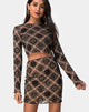 Immagine di Bonver Top Taupe Net con segno nero Flock