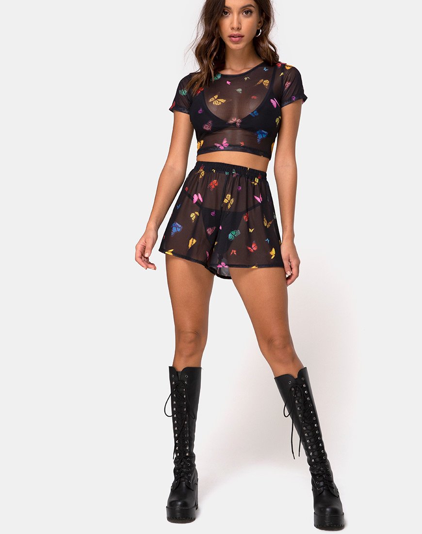 Immagine di Boris Short in Mesh Black Butterfly
