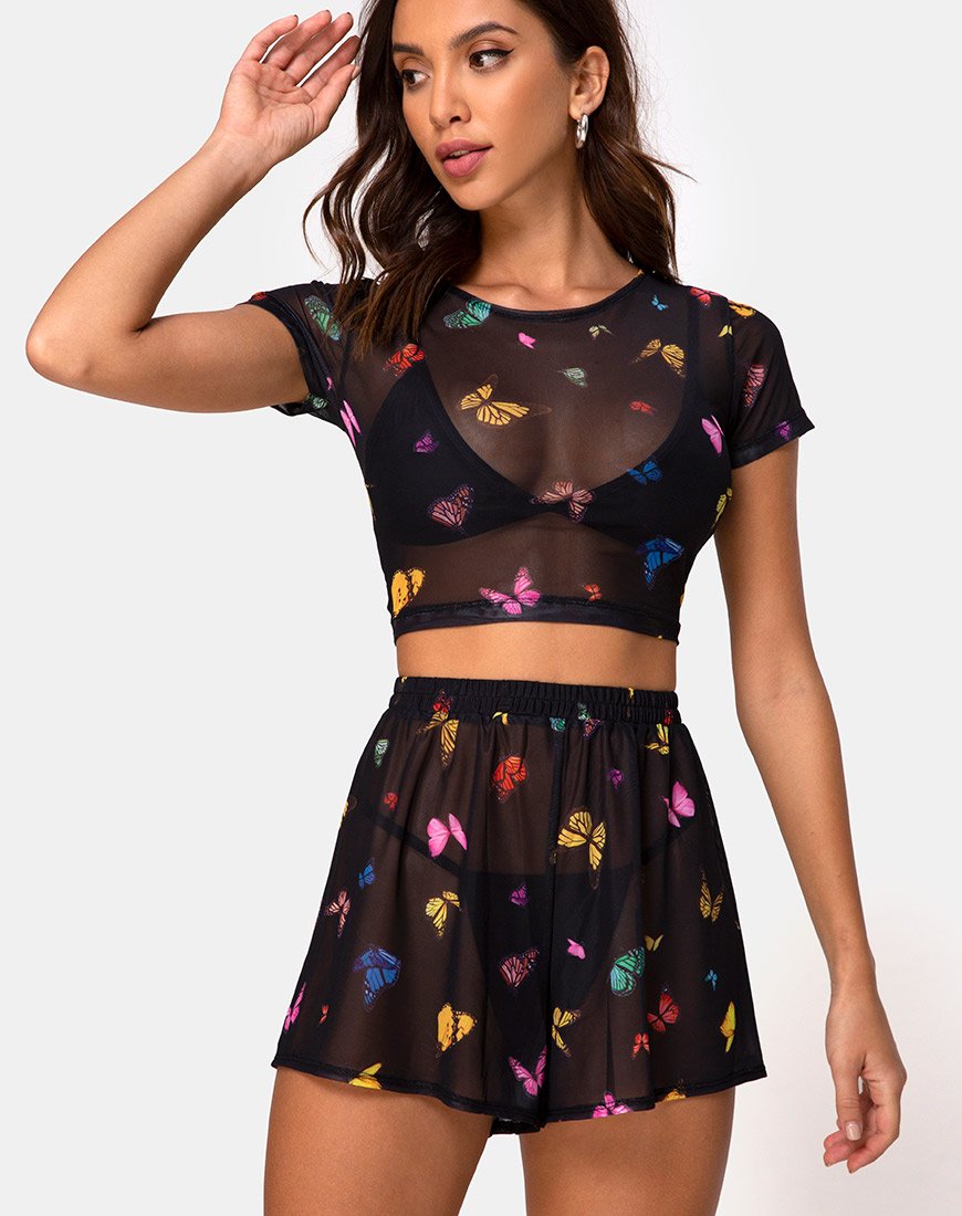 Immagine di Boris Short in Mesh Black Butterfly