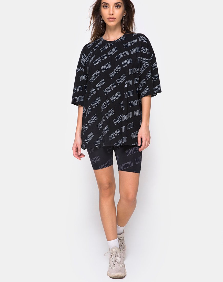 Immagine di Botec Tee oversize in Tokyo Tour Nero