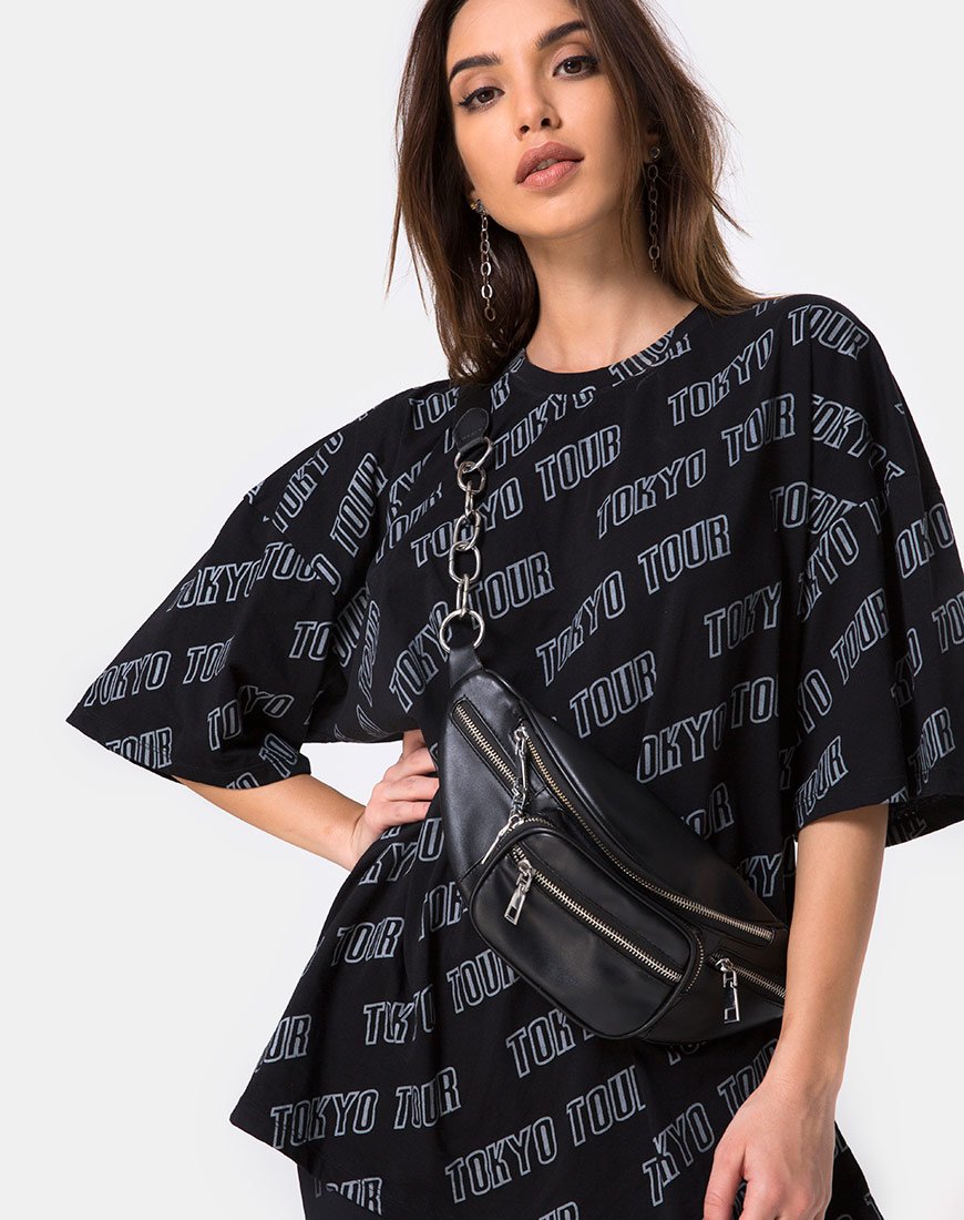 Immagine di Botec Tee oversize in Tokyo Tour Nero