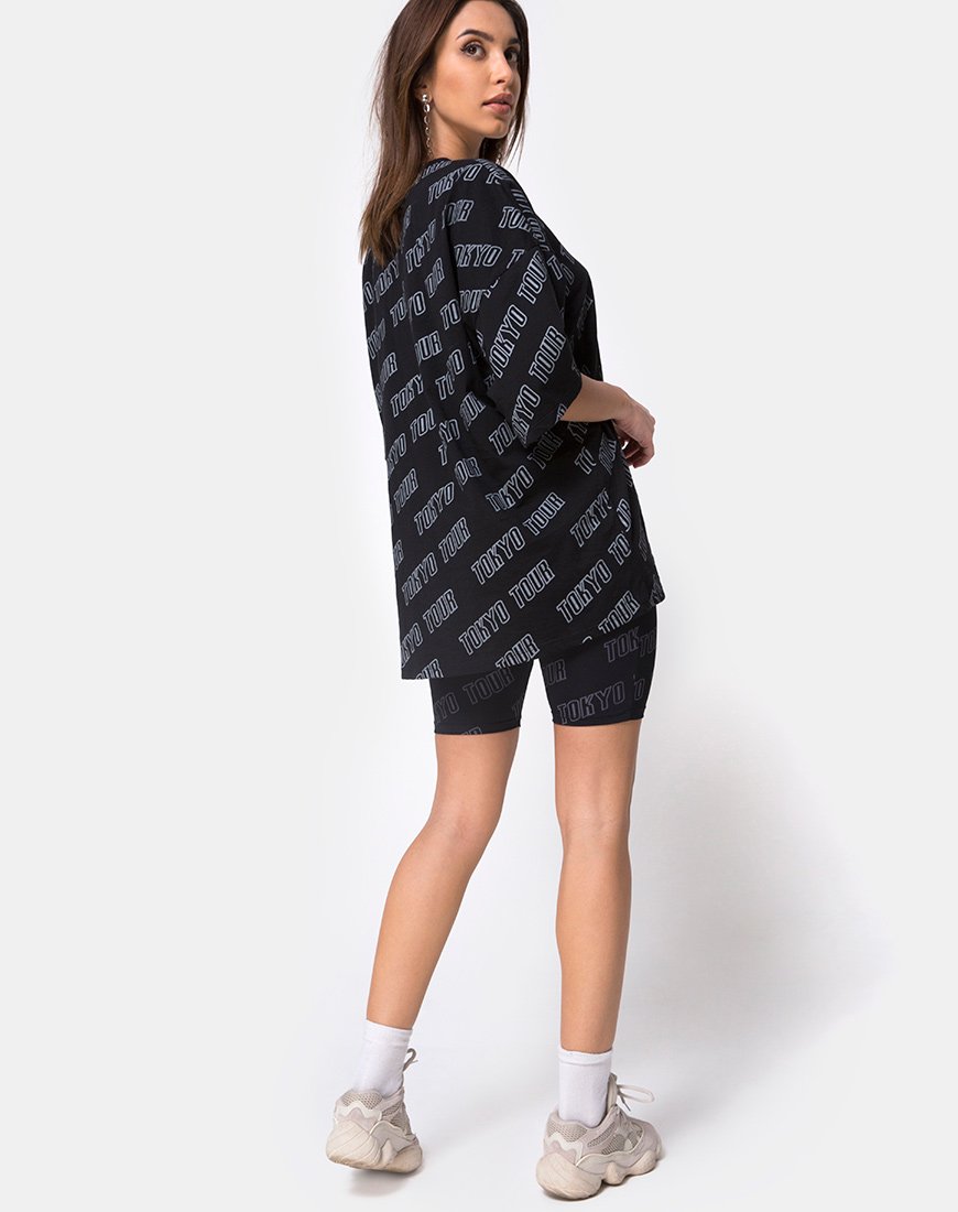 Immagine di Botec Tee oversize in Tokyo Tour Nero