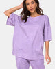 Immagine della T-shirt Botec con lavaggio acido viola