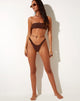 Immagine di FARIDA BIKINI BOTTOM MARRONE SCURO 34