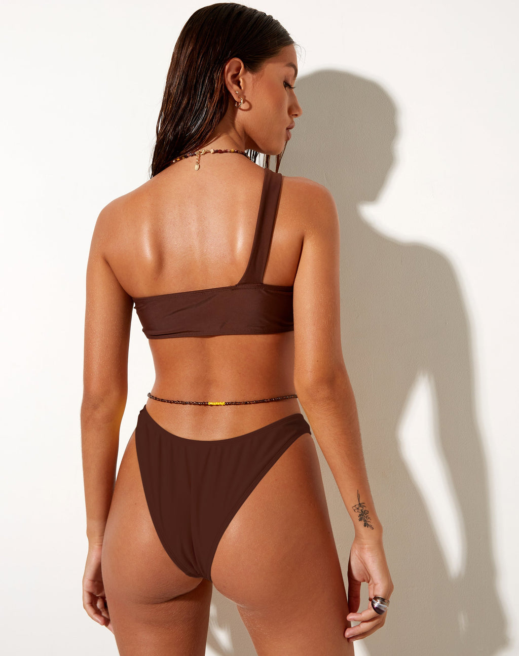 Fondo bikini Farida in marrone scuro