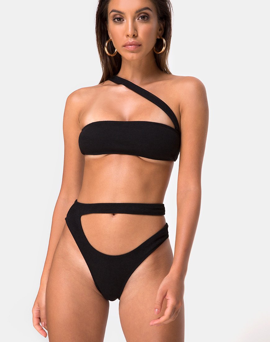 Top bikini Bound in nero