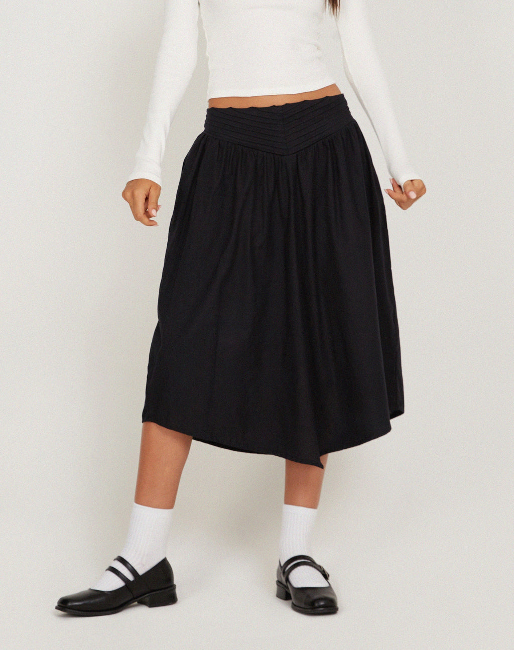 Gonna India Midi in nero