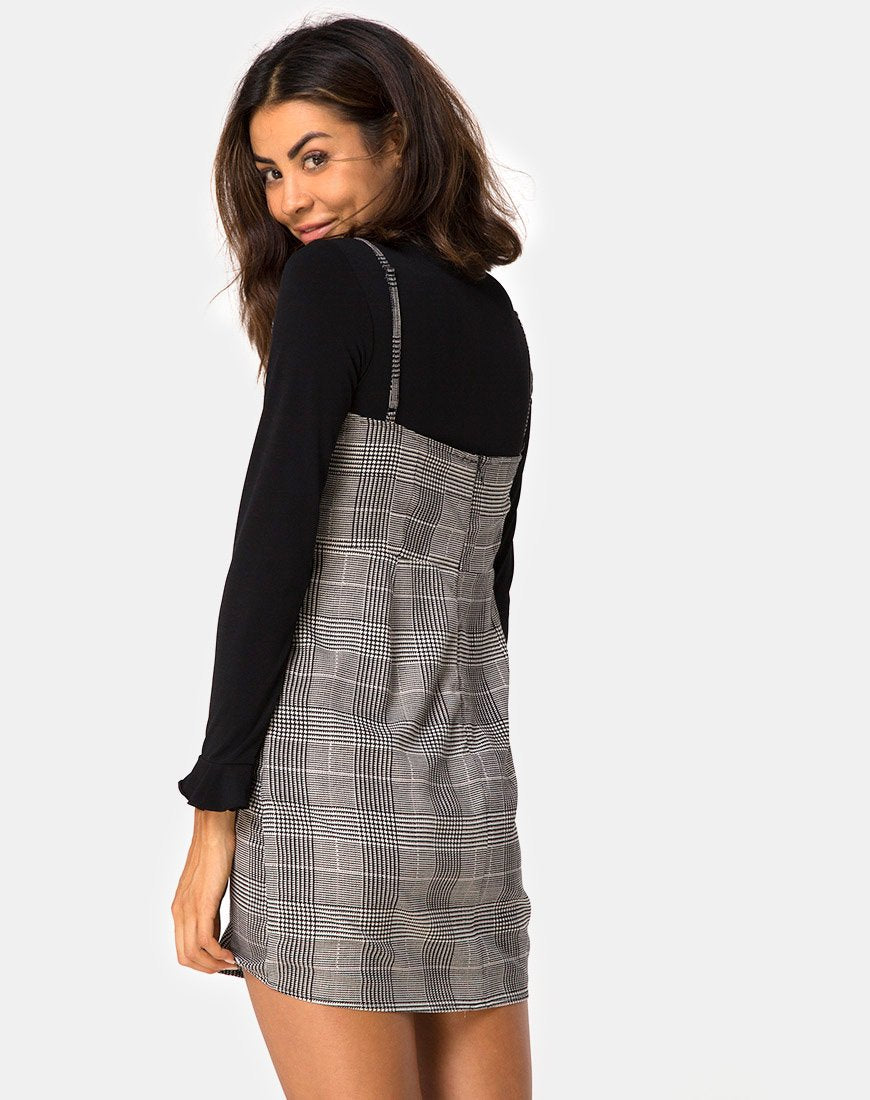 Mini abito Boyasly in Charles Check Grey