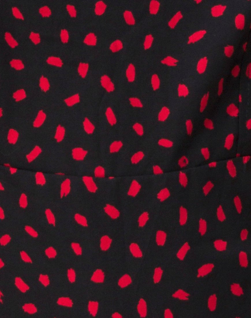 Immagine di Boyasly Abito in Mini Diana Dot Nero Rosso