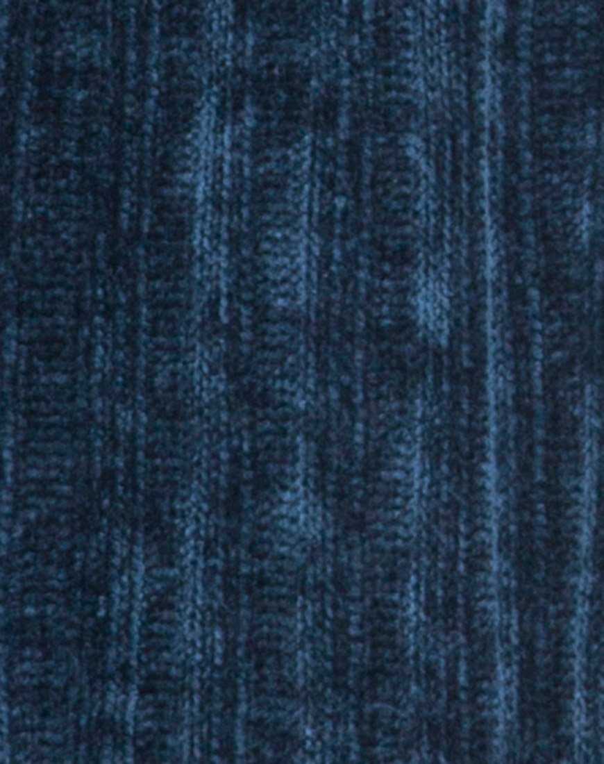 Immagine del cardigan boyfriend in ciniglia blu