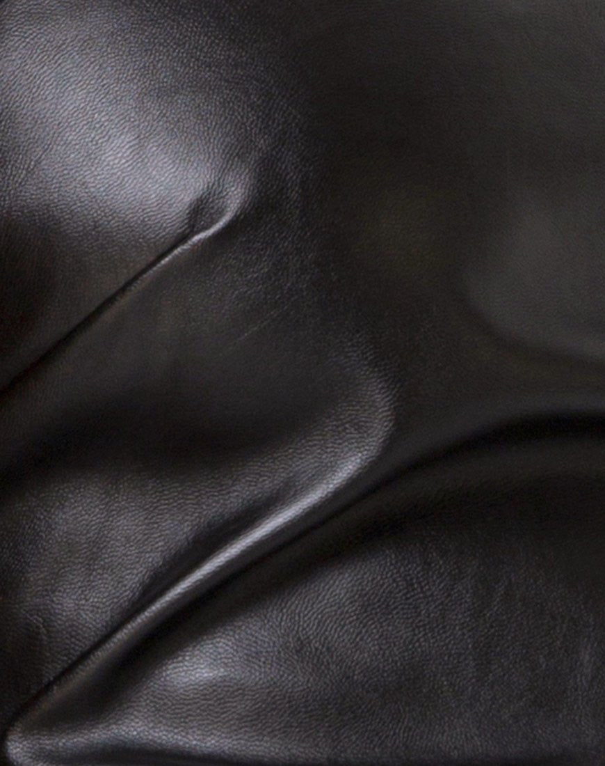 Immagine di Brandy Bodycon Dress in pelle vegana nero