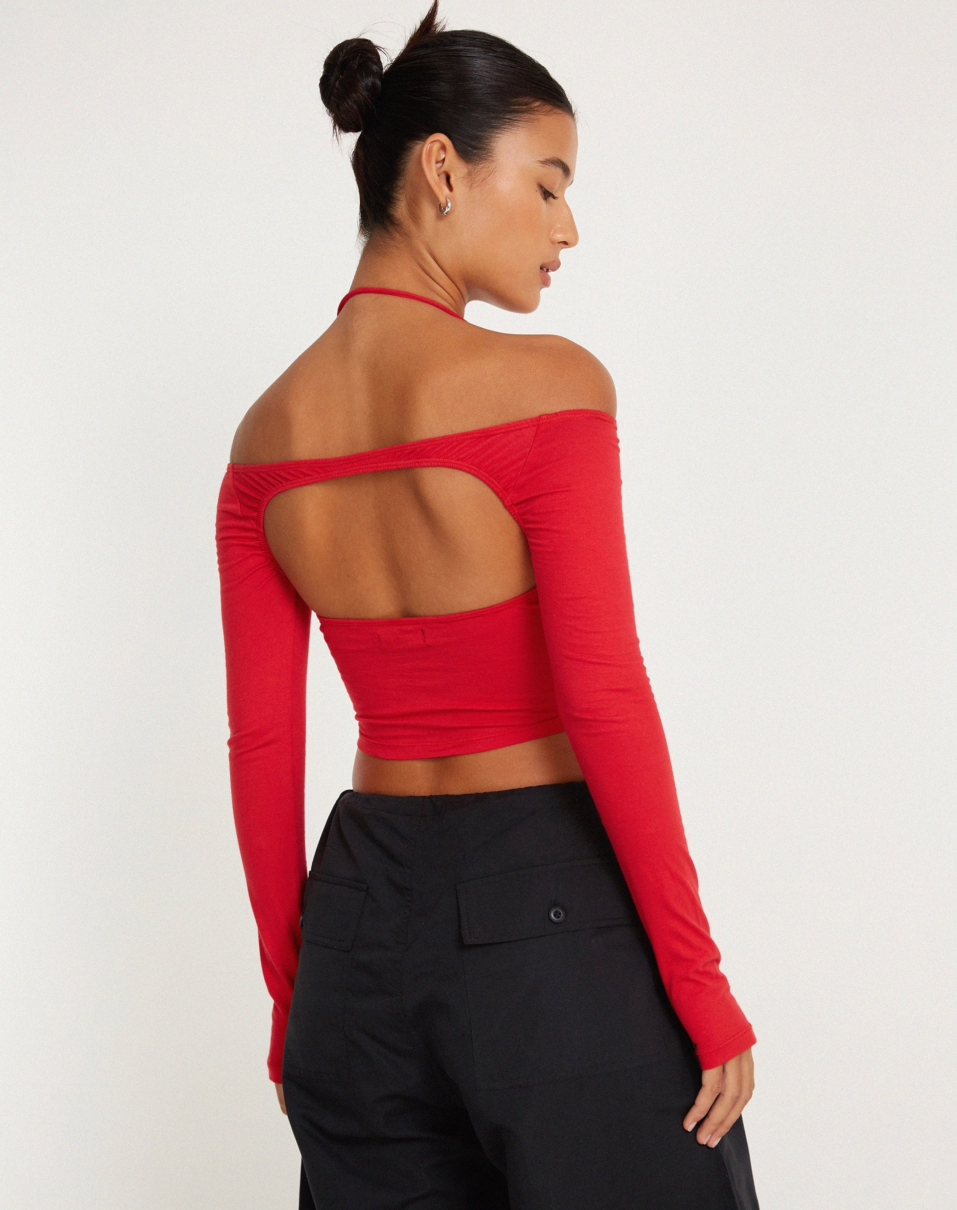 immagine di Brandy Top a manica lunga in rosso corsa