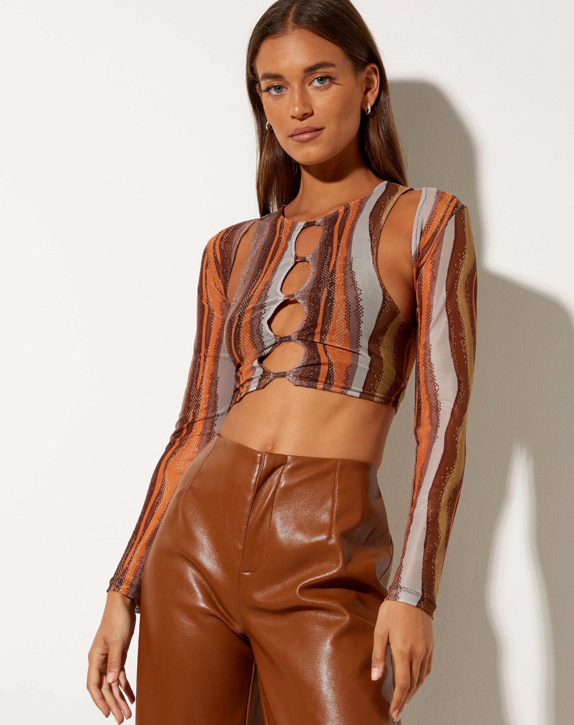 Crop Top Britta in terra sfumata