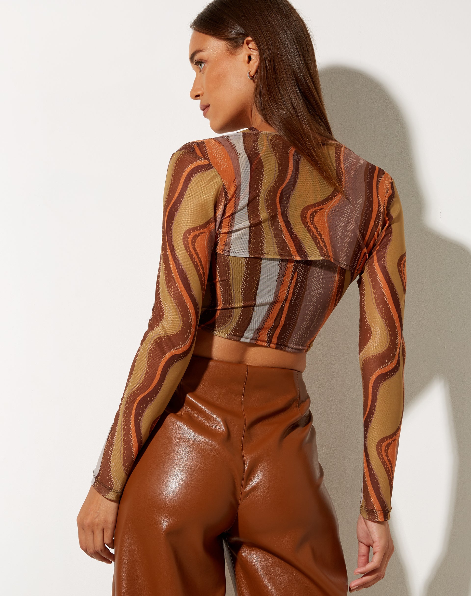 Crop Top Britta in terra sfumata
