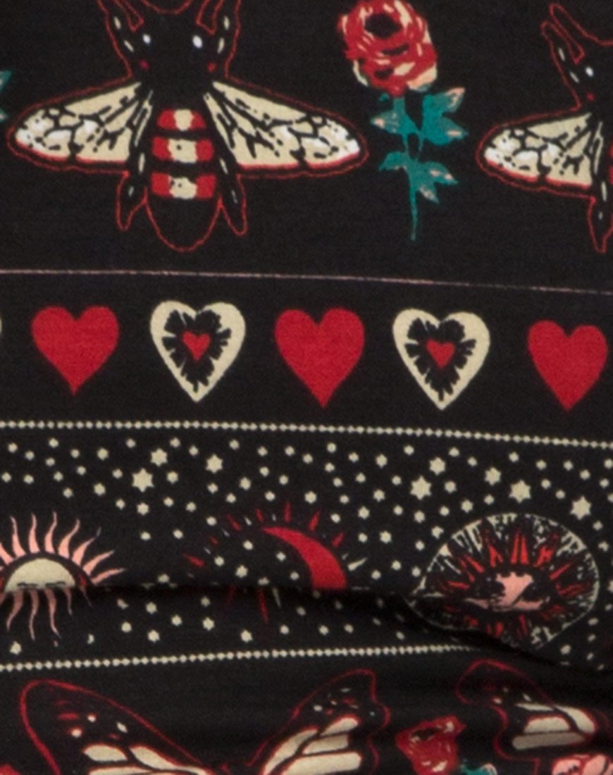 Immagine di Brixton Crop Top in Gypsy Daze Nero