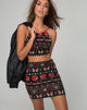Immagine di Brixton Crop Top in Gypsy Daze Nero