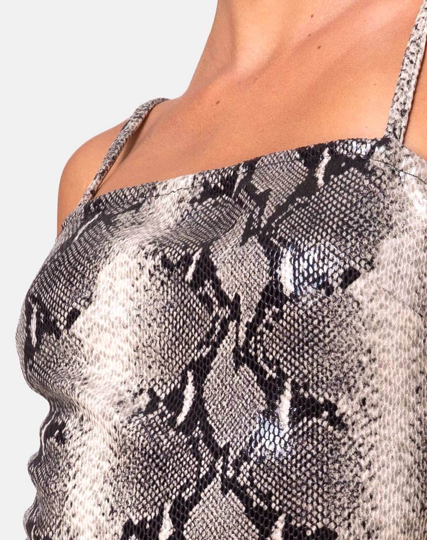 Immagine di Burmay Abito in PU Beige Snake